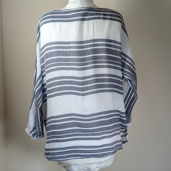 Ann Taylor LOFT Striped Cotton Top (Size L) ⚓️✨ - Picture 4 of 6
